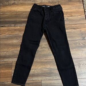 Old Navy Women's High Rise Button Fly Jeans - Black